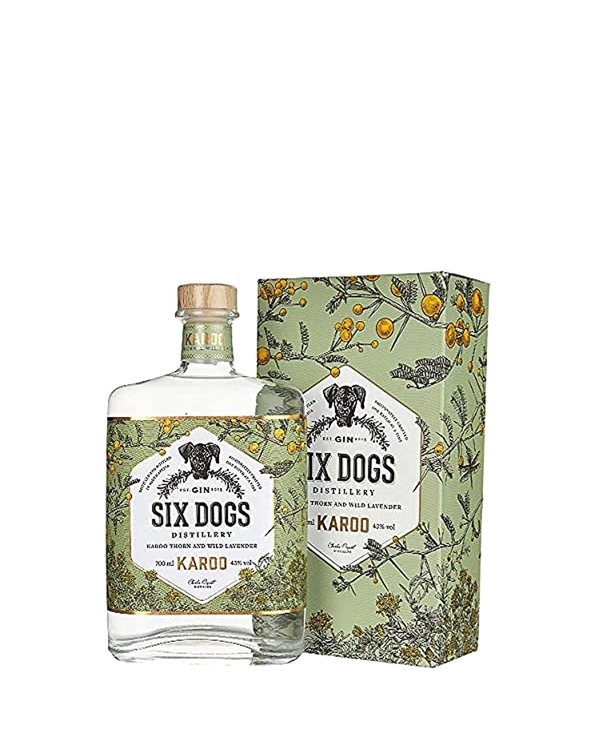 Six Dogs Honey Lime Gin, 750ml, 43%