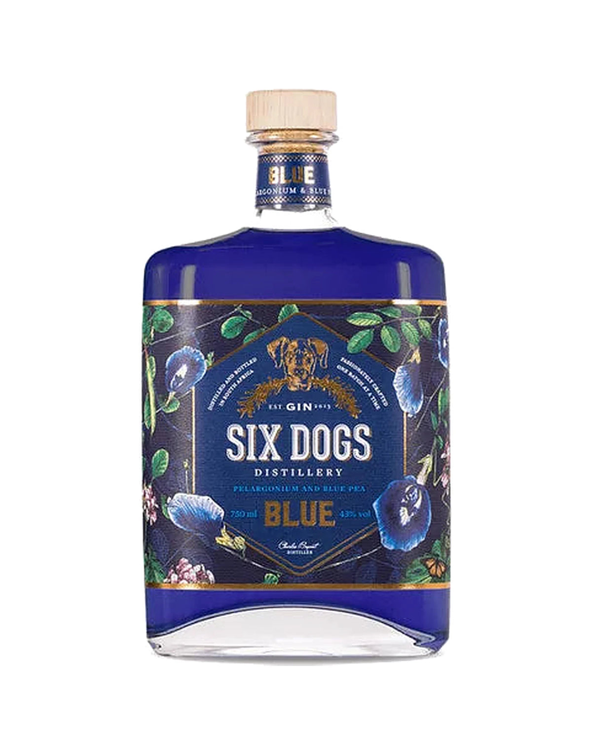Six Dogs Blue Gin 700ml 43%