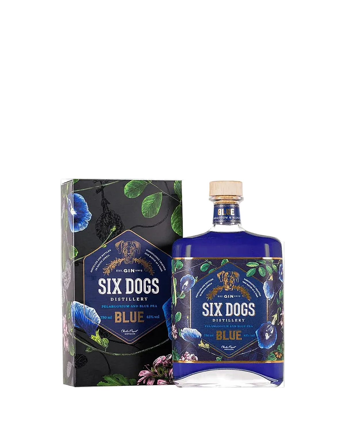 Six Dogs Blue Gin 700ml 43%