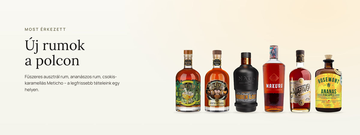 Most érkezett: új rumok a polcon. Fűszeres ausztrál rum, ananászos rum, csokis-karamellás Meticho.