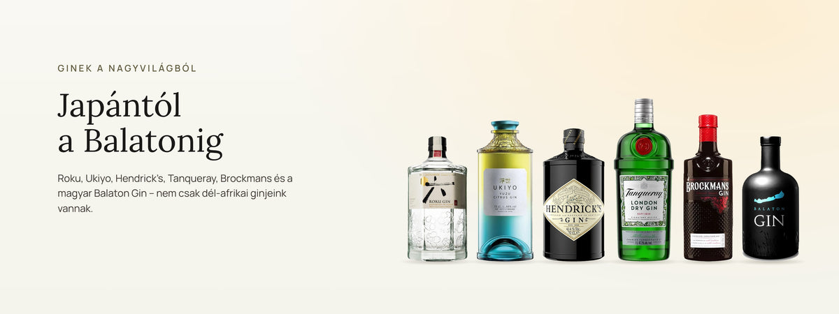 Ginek a nagyvilágból, Japántól a Balatonig: Roku, Ukiyo, Hendrick’s, Tanqueray, Brockmans és Balaton Gin.