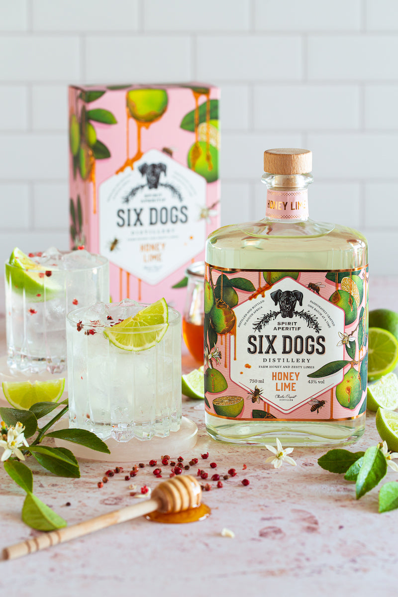 Six Dogs Honey Lime Gin, 750ml, 43%